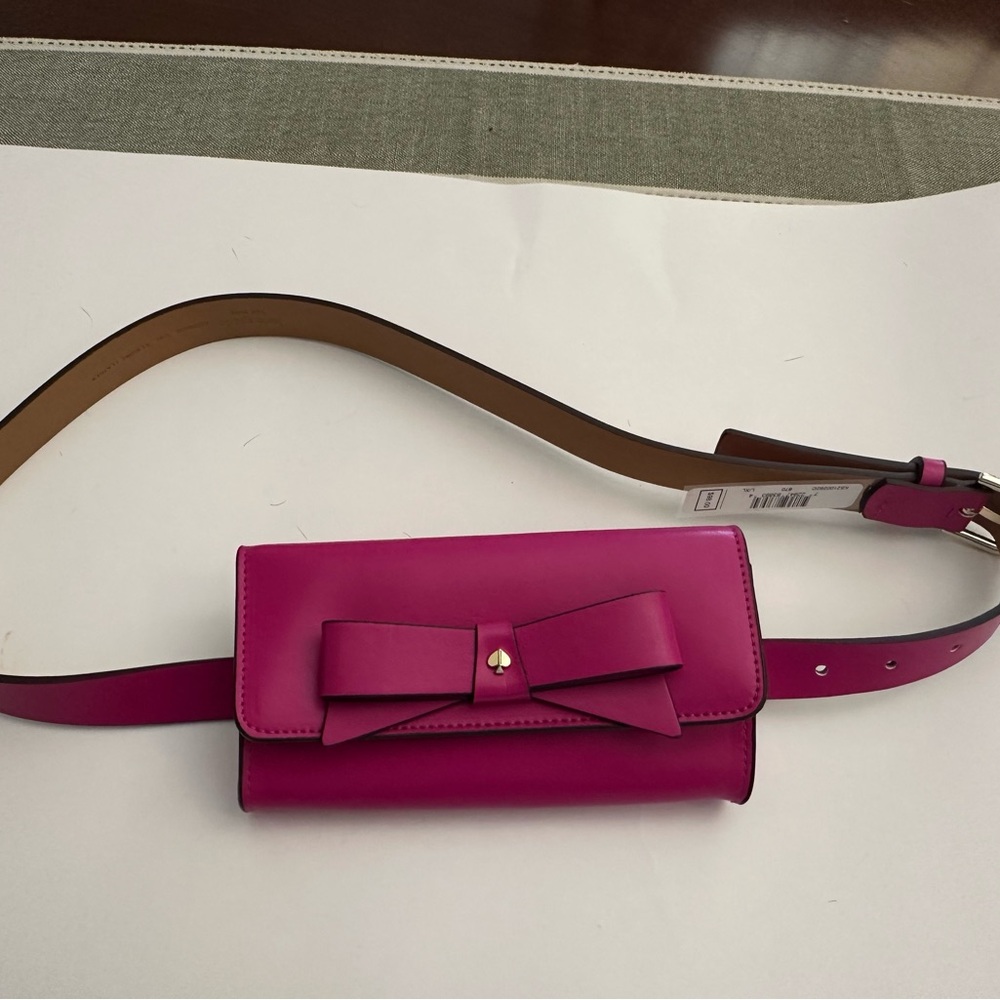 Kate Spade Fuchsia Bow Belt Crossbody Bag